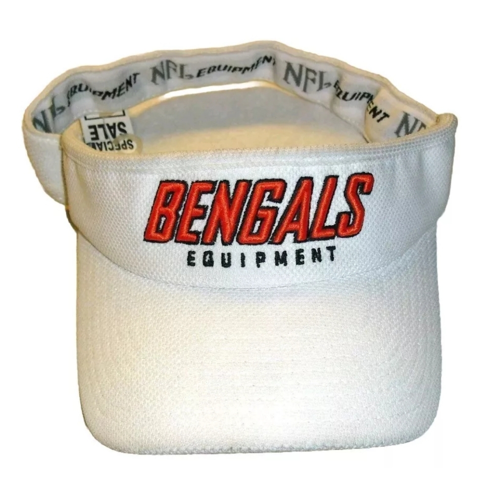Cincinnati Bengals Equipment Reebok Adult Visor Hat One Size White New Nfl